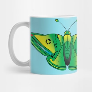 Green butterfly Mug